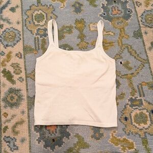 lululemon athletica White Ribbed tank